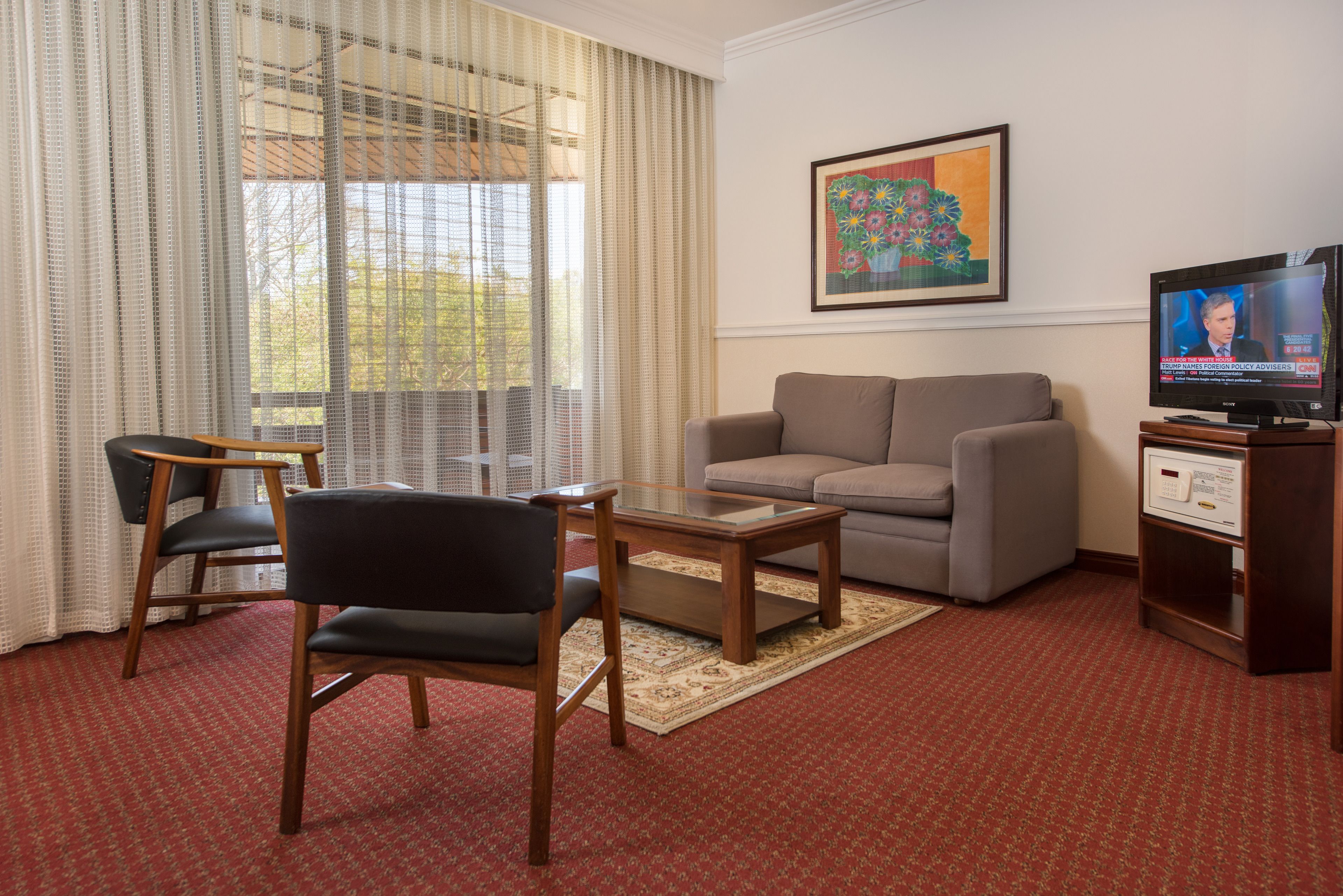 standard room, 2 double beds, mountain view | view from room