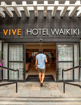 Hotel exterior and entrance at Vive Hotel Waikiki