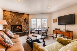 Condo, 1 Bedroom | Living area | TV, fireplace, DVD player - Westwind at Vail (Vail)