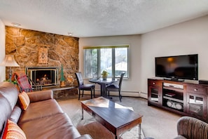 Condo, 1 Bedroom | Living area | TV, fireplace, DVD player - Westwind at Vail (Vail)