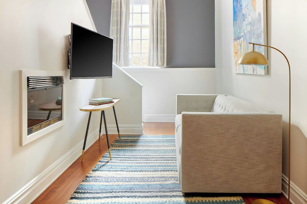 50-inch flat-screen TV with digital channels, TV