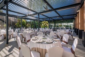 Outdoor wedding area