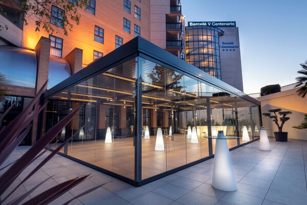 Outdoor banquet area