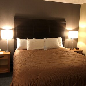 Room, 1 King Bed, Non Smoking | Desk, laptop workspace, iron/ironing board, cribs/infant beds