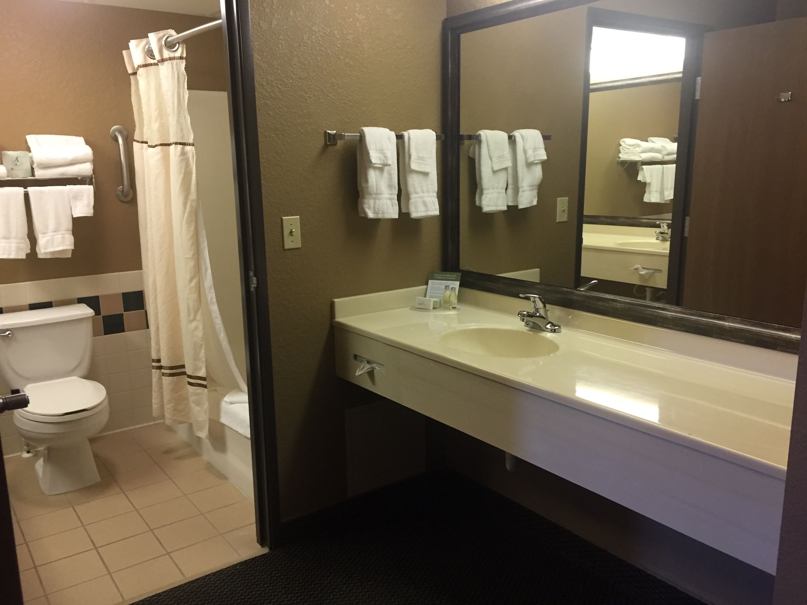 grand suite, 1 king bed, non smoking | bathroom | combined shower/bathtub, free toiletries, hair dryer, towels