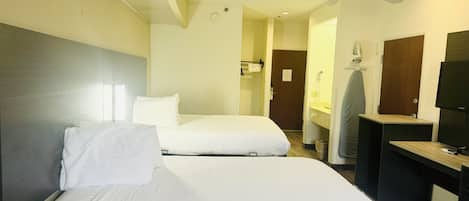 Deluxe Room, 2 Queen Beds | Desk, iron/ironing board, free WiFi, bed sheets