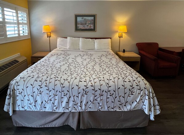 Blackout drapes, free WiFi, bed sheets, alarm clocks