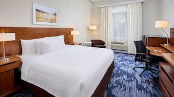 Hypo-allergenic bedding, down comforters, pillowtop beds, desk