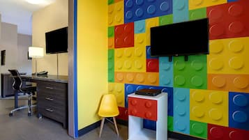 Kid Zone Theme Suite | Premium bedding, desk, blackout curtains, iron/ironing board