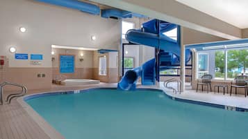 Indoor pool, open 9 AM to 10 PM, sun loungers