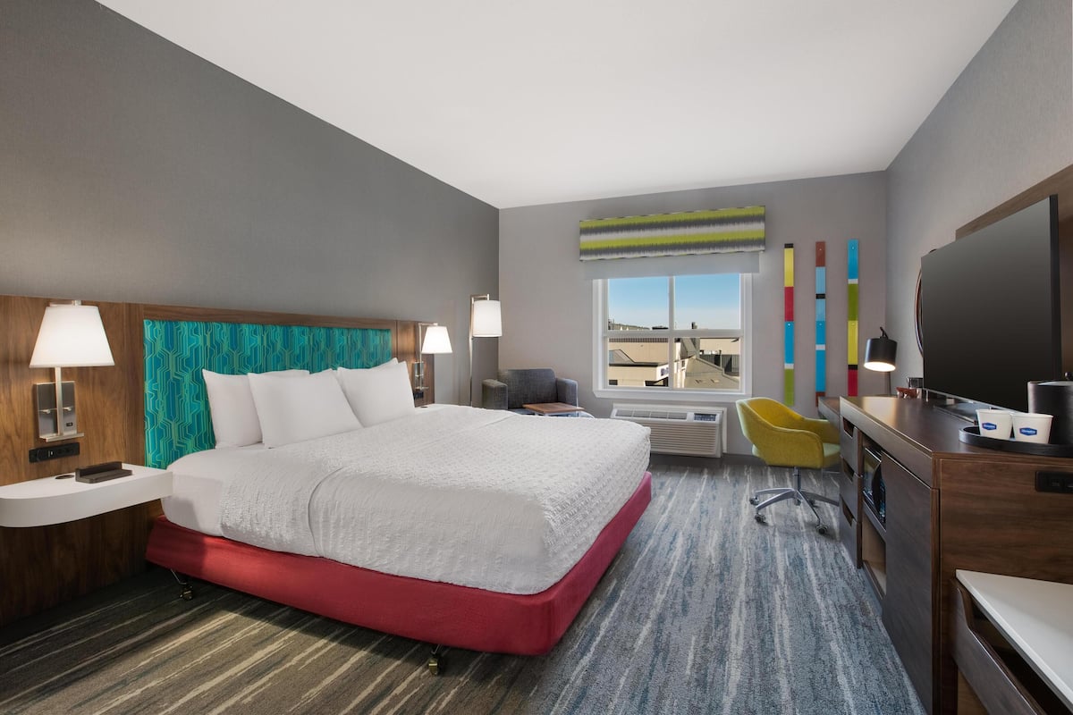 Room, 1 King Bed, Accessible, Non Smoking | Pillowtop beds, desk, laptop workspace, blackout drapes