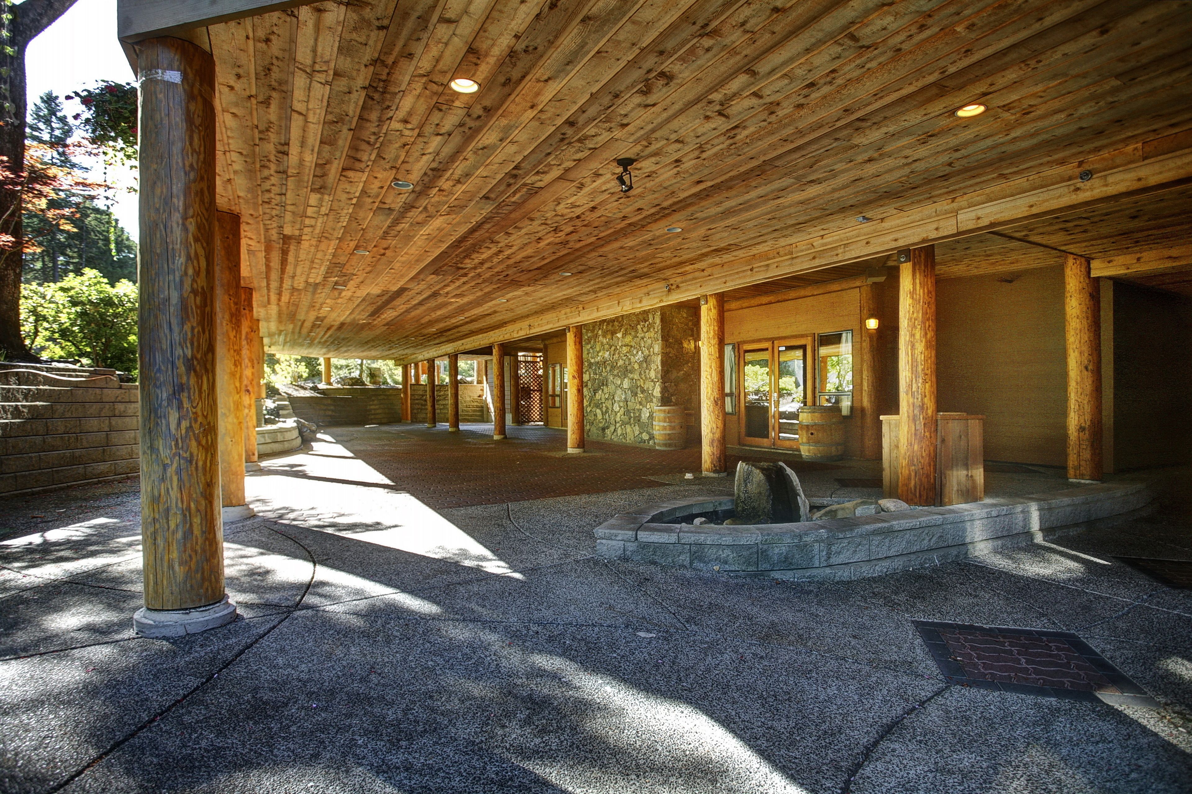 outdoor banquet area