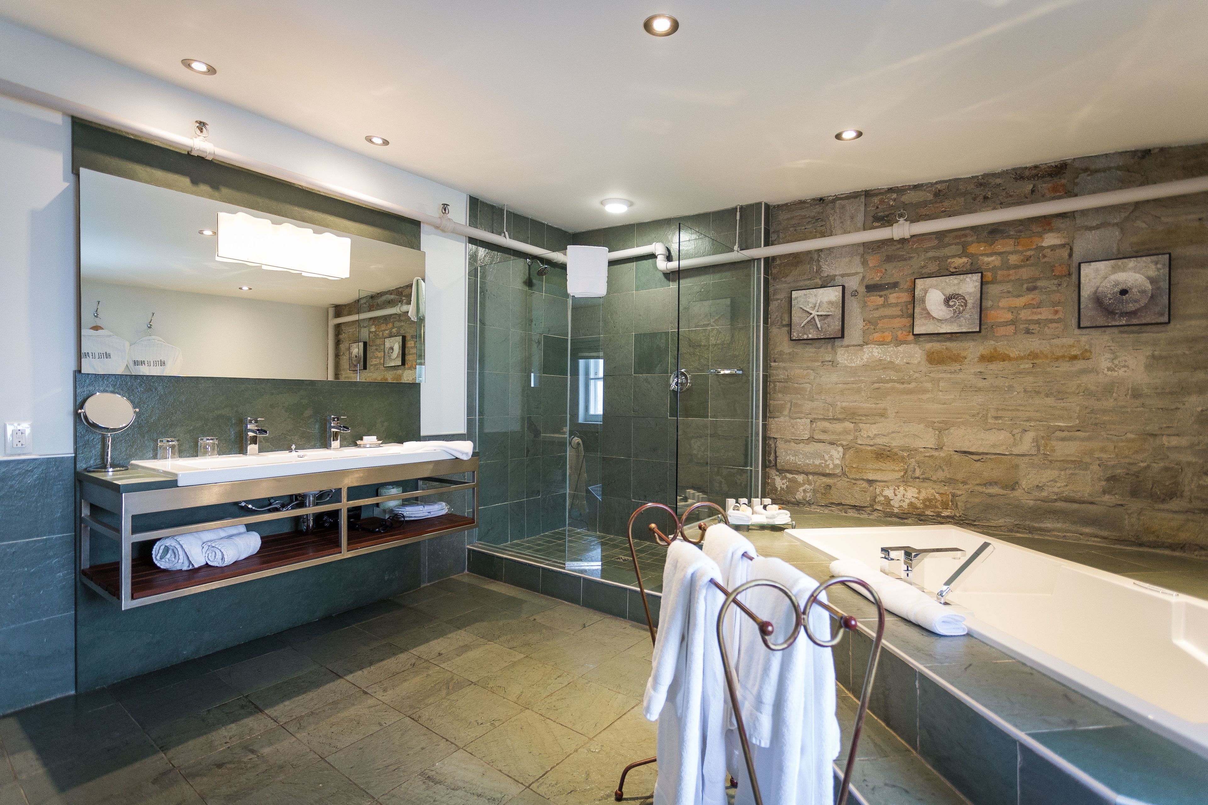 suite (william) | bathroom | designer toiletries, hair dryer, bathrobes, towels