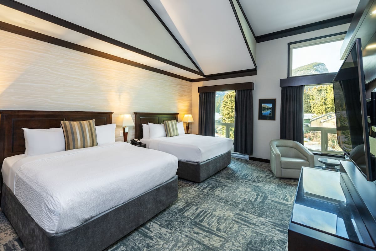 Deluxe Room, 2 Queen Beds, Mountain View | 1 bedroom, premium bedding, iron/ironing board, free WiFi