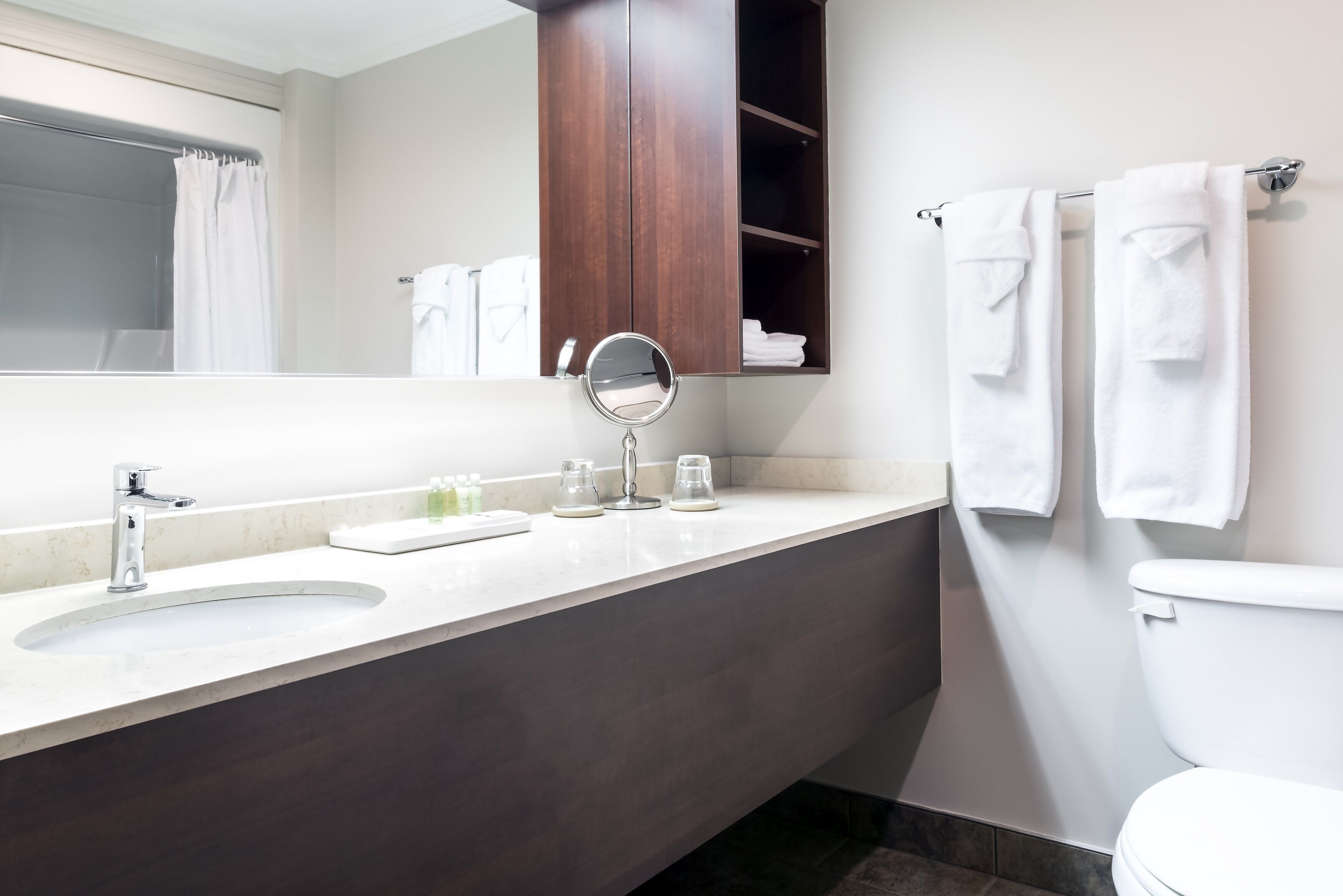 free toiletries, hair dryer, towels, soap