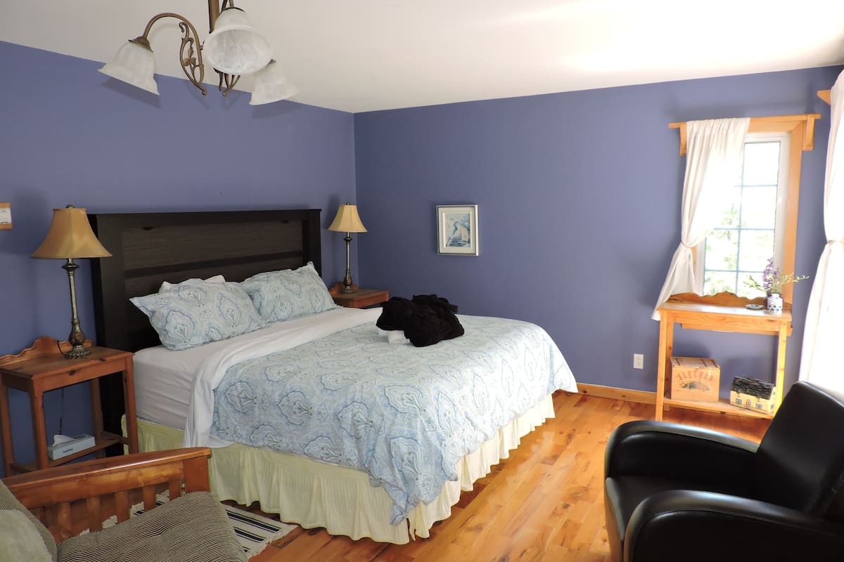 Suite, 1 King Bed, Jetted Tub, River View | Soundproofing, iron/ironing board, free WiFi, bed sheets