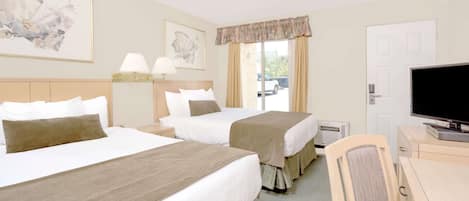 Double Room, 2 Double Beds | Premium bedding, desk, laptop workspace, blackout drapes