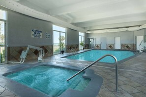 Indoor pool, outdoor pool, open 9:00 AM to 10:00 PM, pool umbrellas - The Sandbar Hotel, Trademark Collection by Wyndham (Myrtle Beach)