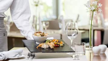 Lunch, dinner served; international cuisine, al fresco dining