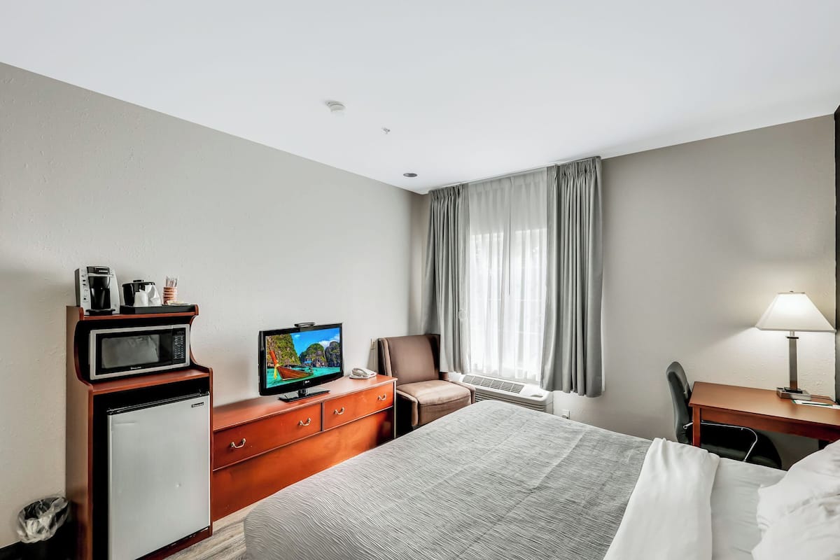 Standard Room, 1 King Bed, Non Smoking | Premium bedding, desk, laptop workspace, blackout curtains