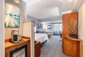 In-room safe, desk, laptop workspace, blackout curtains