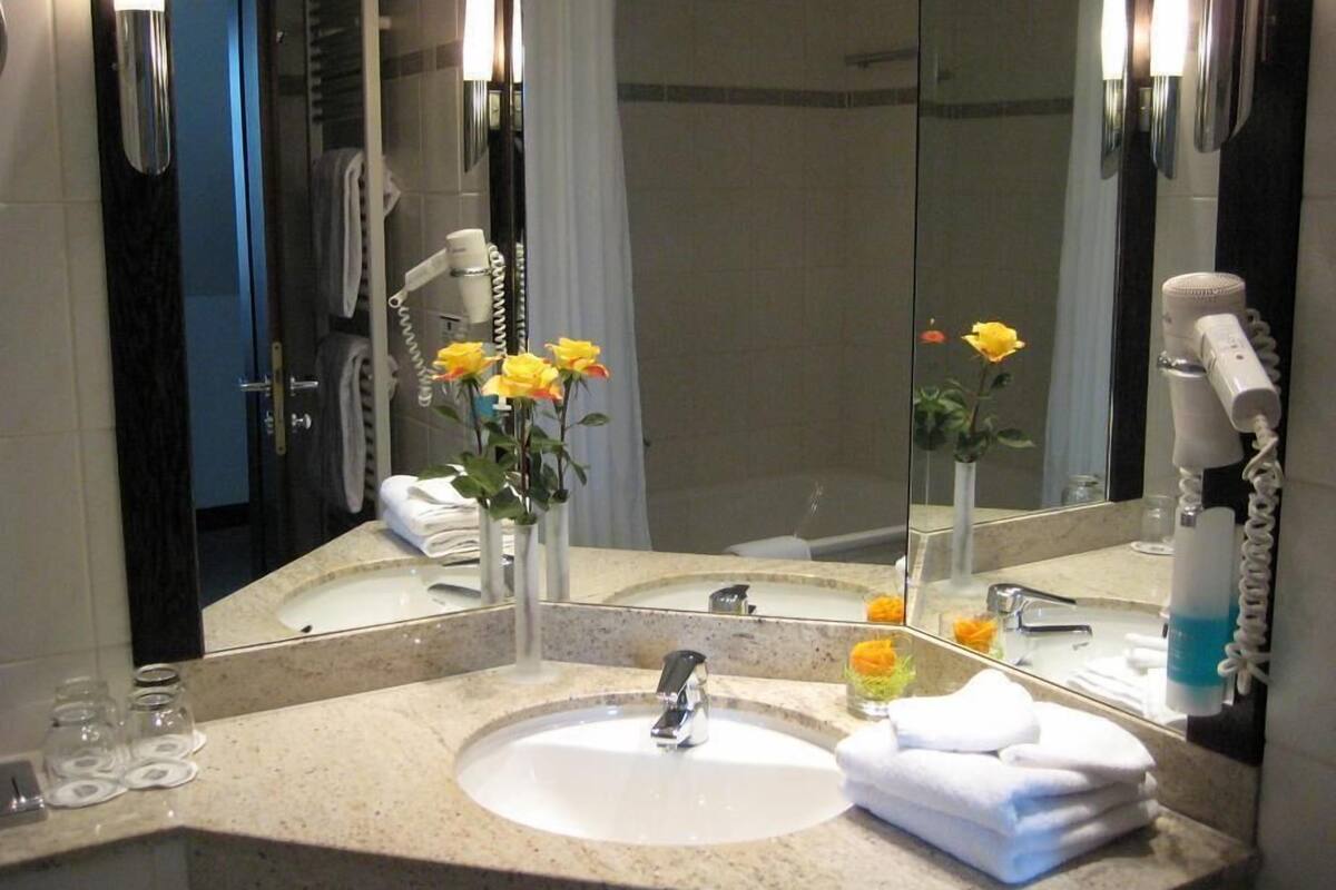 standard double room | bathroom sink