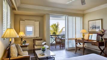 Habitación, frente al océano (Colonial) | Ropa de cama de alta calidad y minibar
