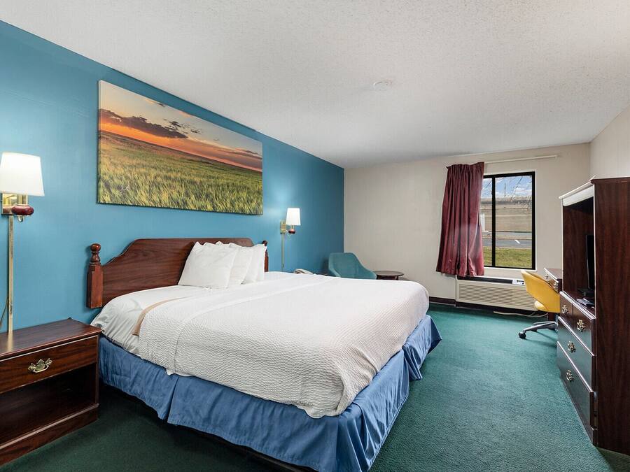 Camera, 1 letto king, non fumatori, frigorifero e microonde | Biancheria da letto di alta qualità, copriletto in piuma