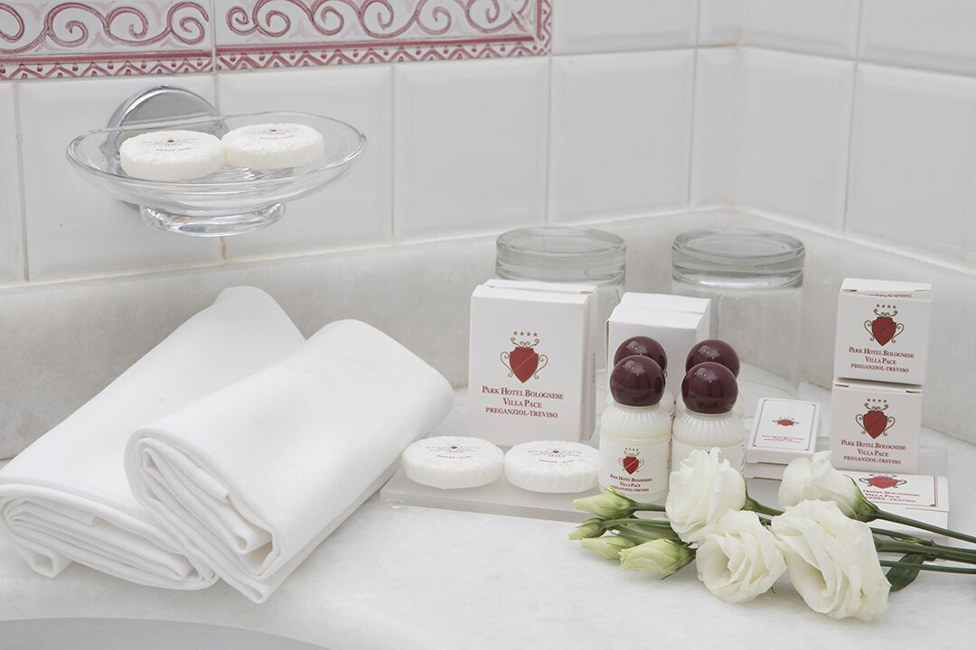 shower, free toiletries, hair dryer, bidet