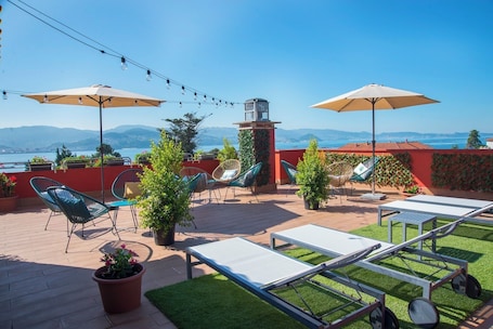 Rooftop terrace. Hotel Villa Covelo