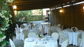 Outdoor wedding area