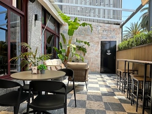 Outdoor banquet area