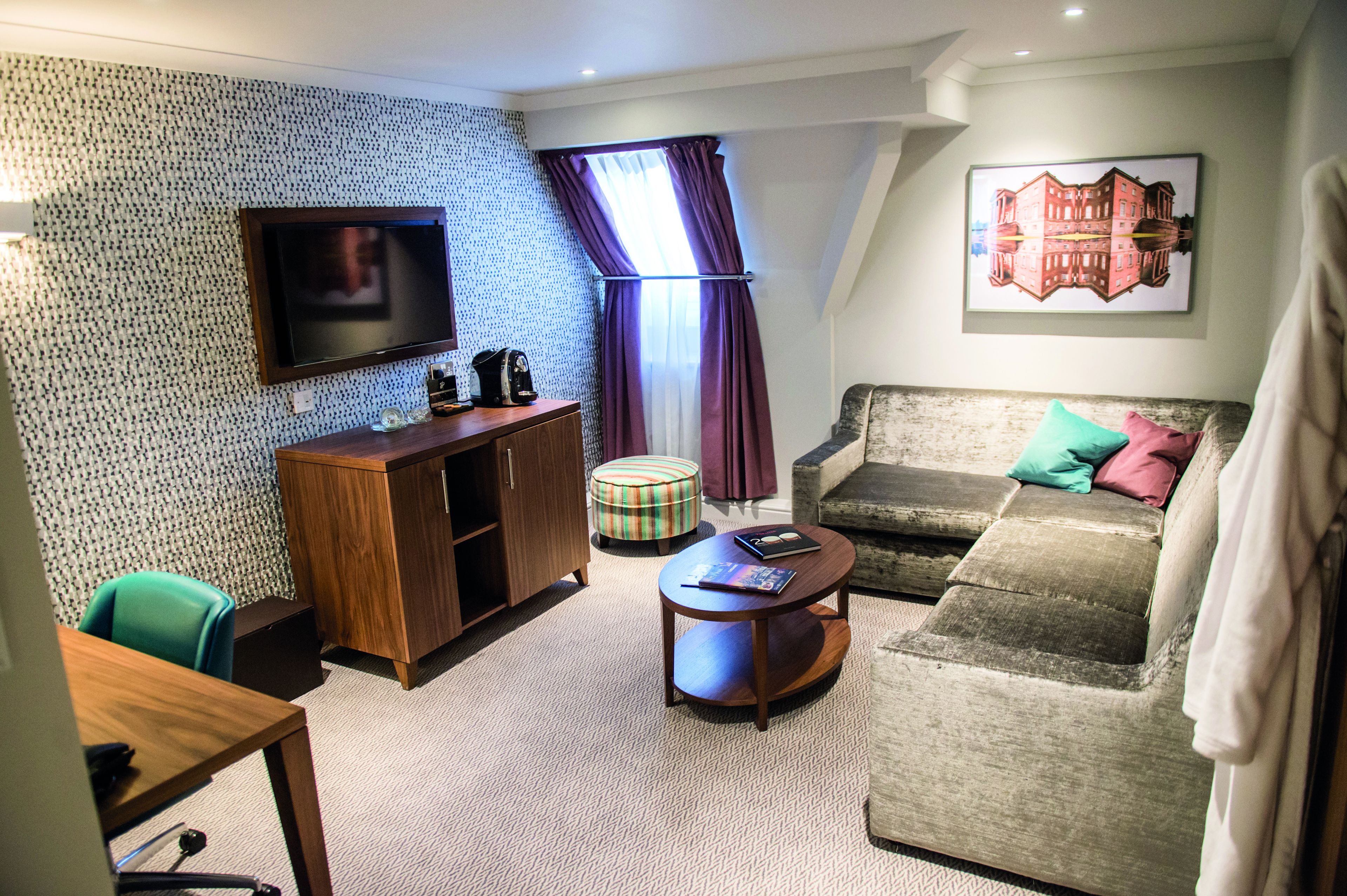 premier suite | living area | flat-screen tv