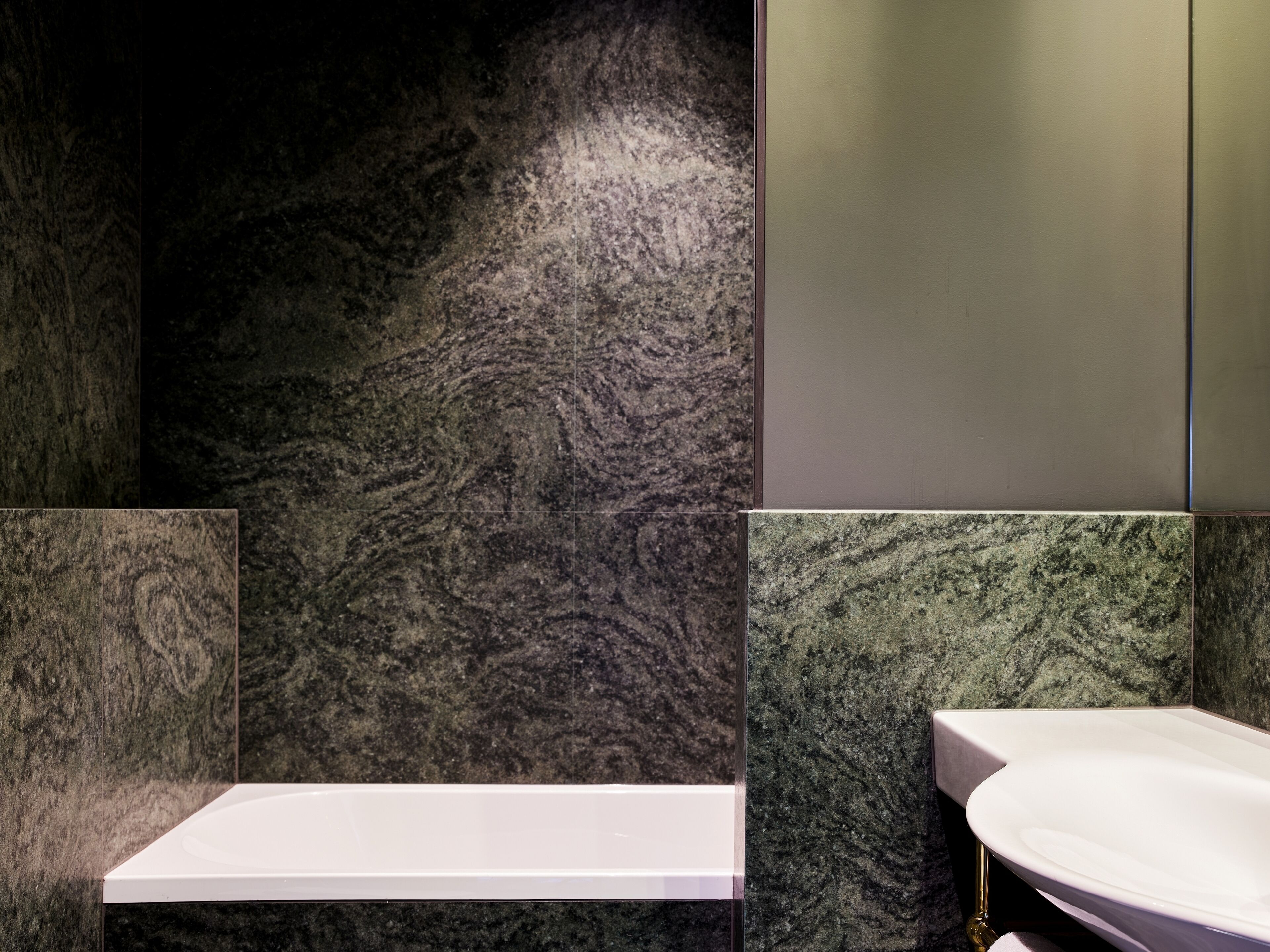 deluxe suite, 1 king bed with sofa bed, non smoking, terrace | bathroom | bathtub, free toiletries, hair dryer, bathrobes