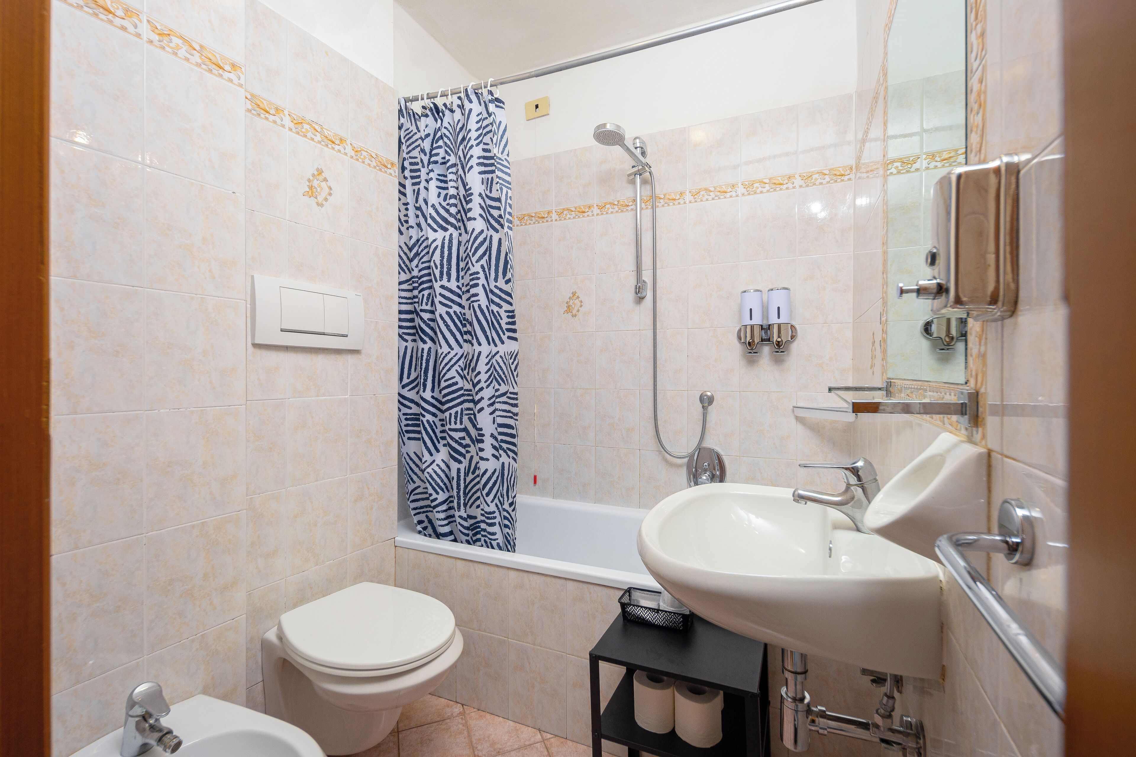 shower, hair dryer, bathrobes, bidet