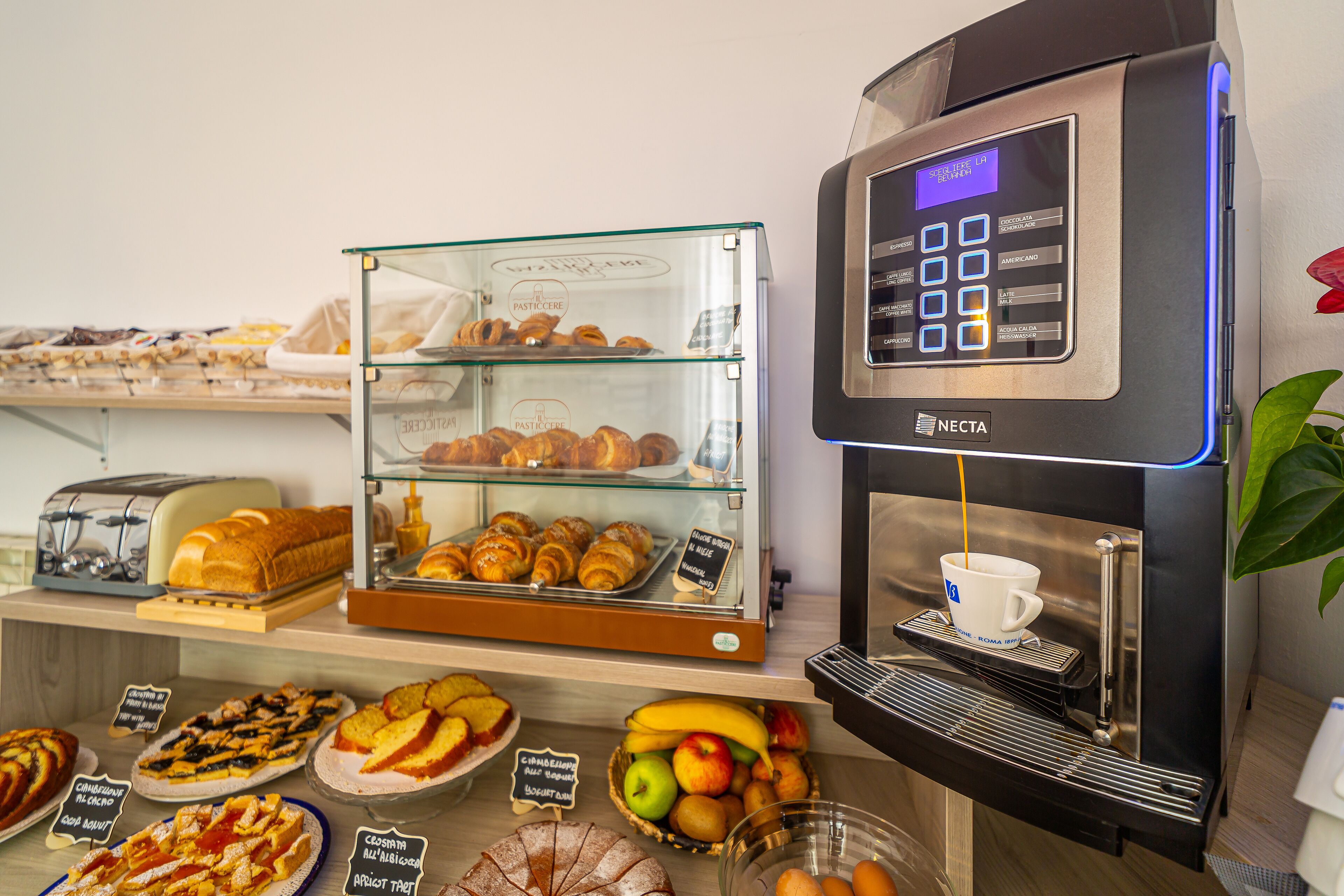 daily buffet breakfast for a fee