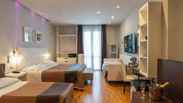 Minibar, in-room safe, desk, laptop workspace