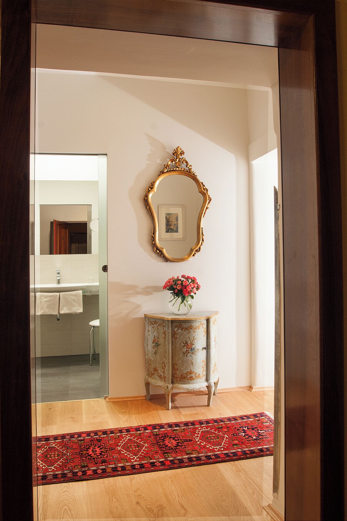 superior double room | bathroom | hair dryer, towels