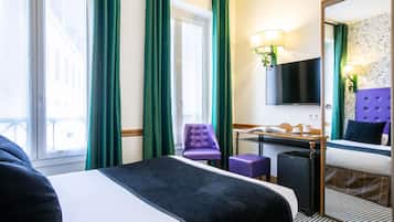 Minibar, desk, soundproofing, free cribs/infant beds