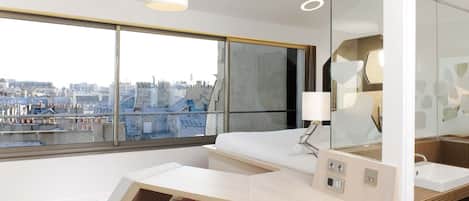 Penthouse, 1 kingsize bed | Badkamer | Gratis toiletartikelen, een haardroger, handdoeken