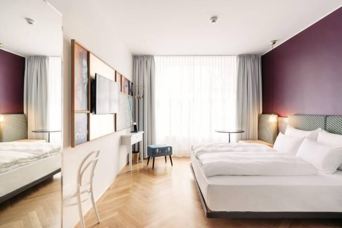 Premium bedding, pillowtop beds, in-room safe, desk
