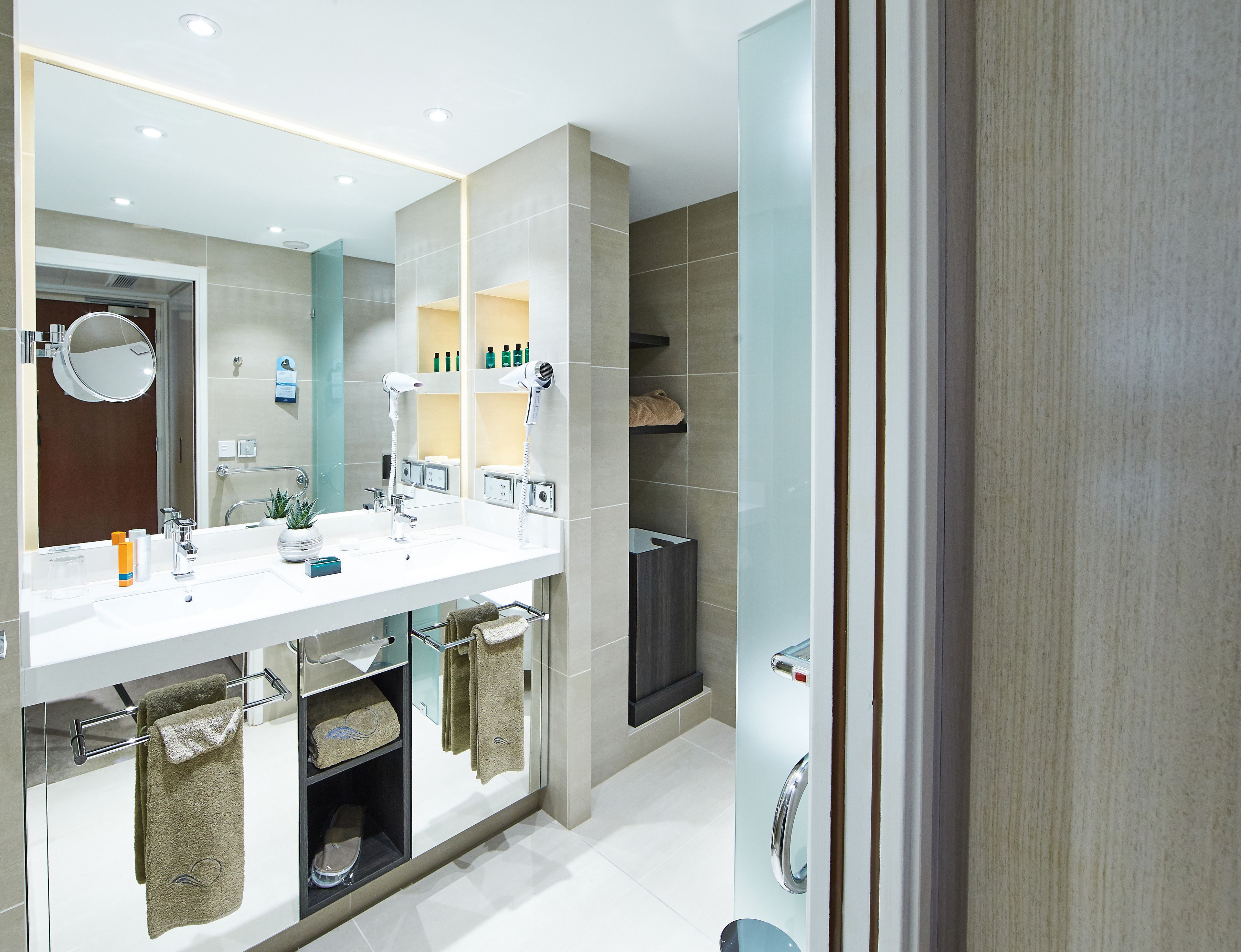 superior double room - terre & mer | bathroom | hair dryer, bathrobes, slippers, towels