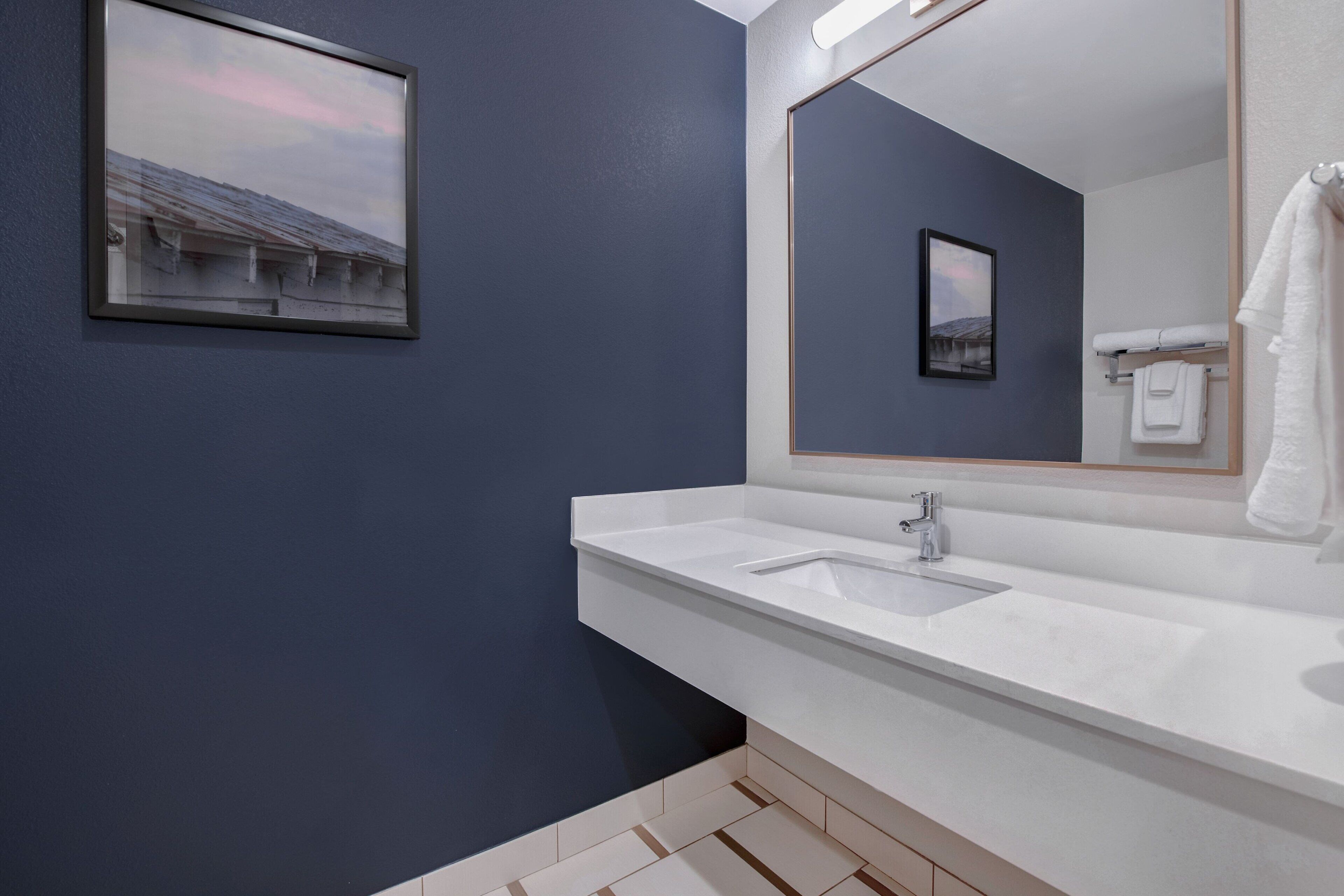 free toiletries, hair dryer, towels