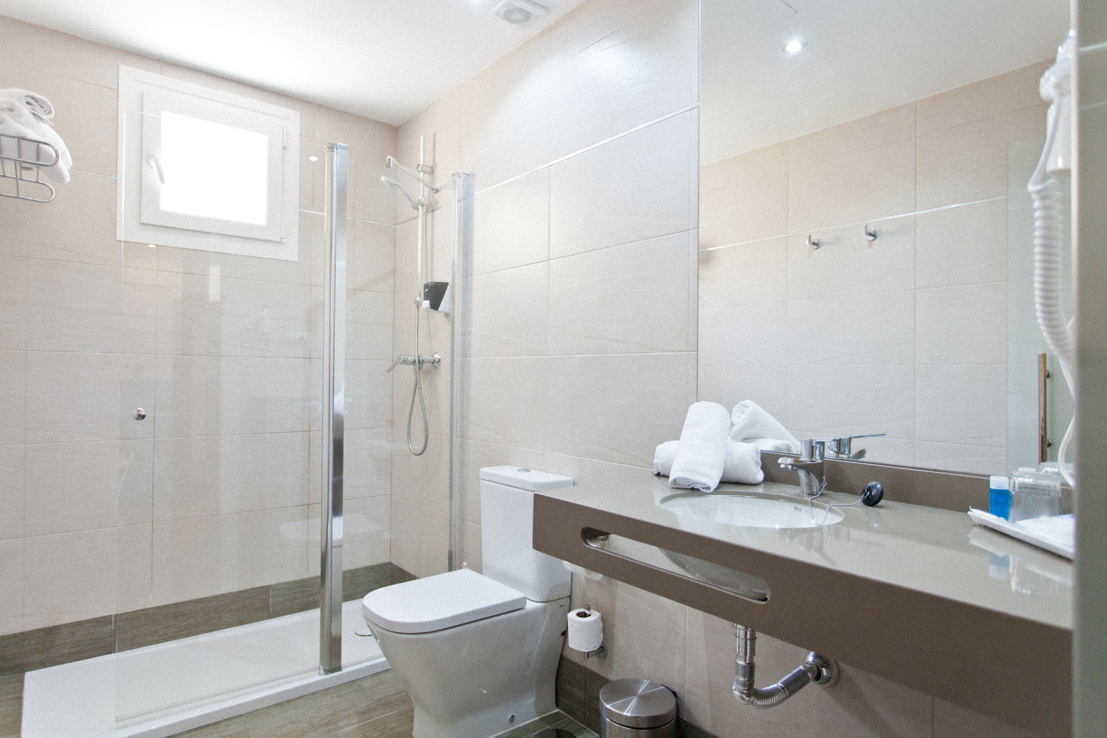 free toiletries, hair dryer, towels, soap