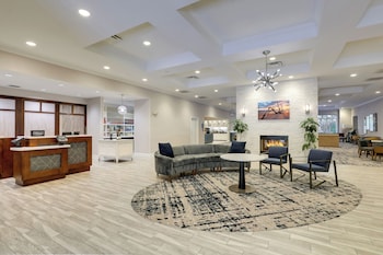 Sitting area in hotel lobby at Homewood Suites by Hilton Charleston - Mt Pleasant