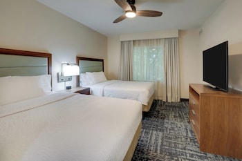 Suite, 2 Queen Beds, Accessible (Hearing) | Desk, laptop workspace, blackout drapes, iron/ironing board at Homewood Suites by Hilton Charleston - Mt Pleasant