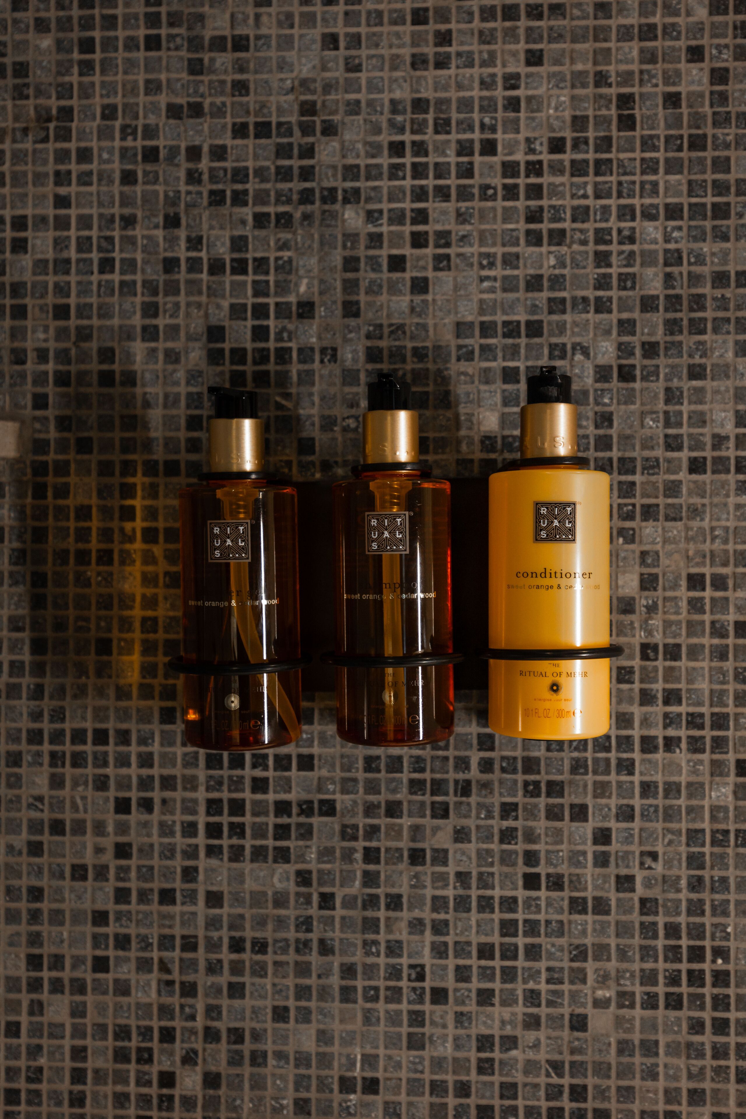 shower, designer toiletries, hair dryer, bathrobes