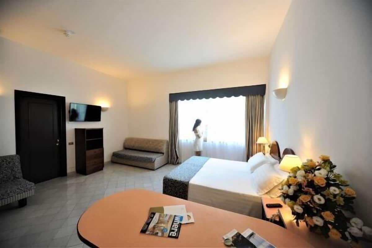 Minibar, caixa forta a l'habitació, escriptori i roba de llit