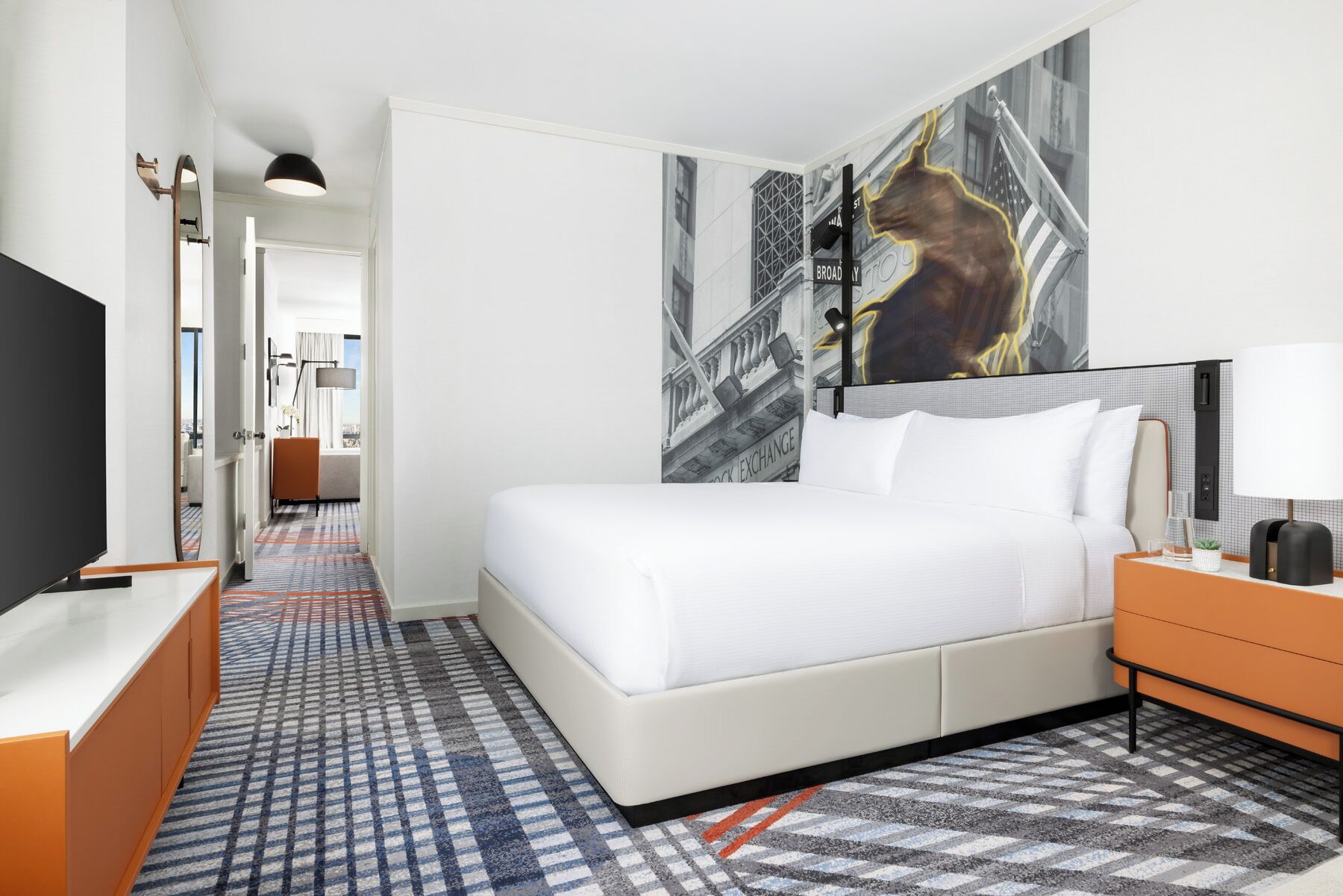 Panoraamasviitti, 1 makuuhuone, kaupunkinäköala | Ylelliset vuodevaatteet, pillowtop-patjalliset sängyt