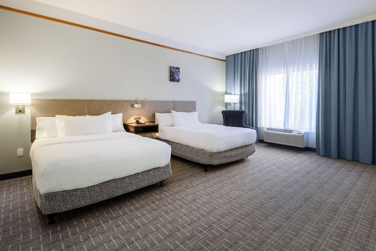 Room, 2 Queen Beds, Accessible, Bathtub | Desk, blackout drapes, iron/ironing board, cribs/infant beds
